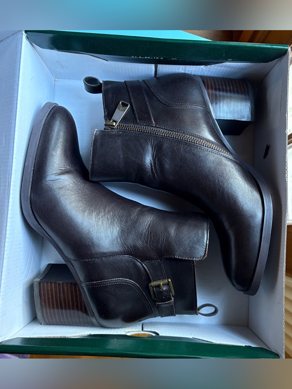 Ralph Lauren Genna Boots Dark Chocolate 9.5B